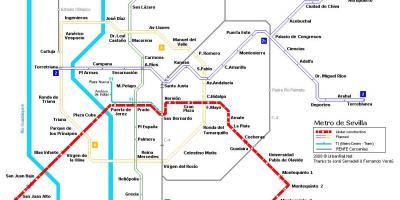 지도 세비야의 지하철